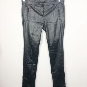 BARBARA BUI | Snake Print All Black Low Rise Zip Cuff Pants Women’s Size 42 (10)
